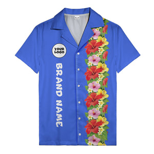 Sunset Hibiscus Explosion Tropical Floral Illustrated Hawaiian Shirt For Men