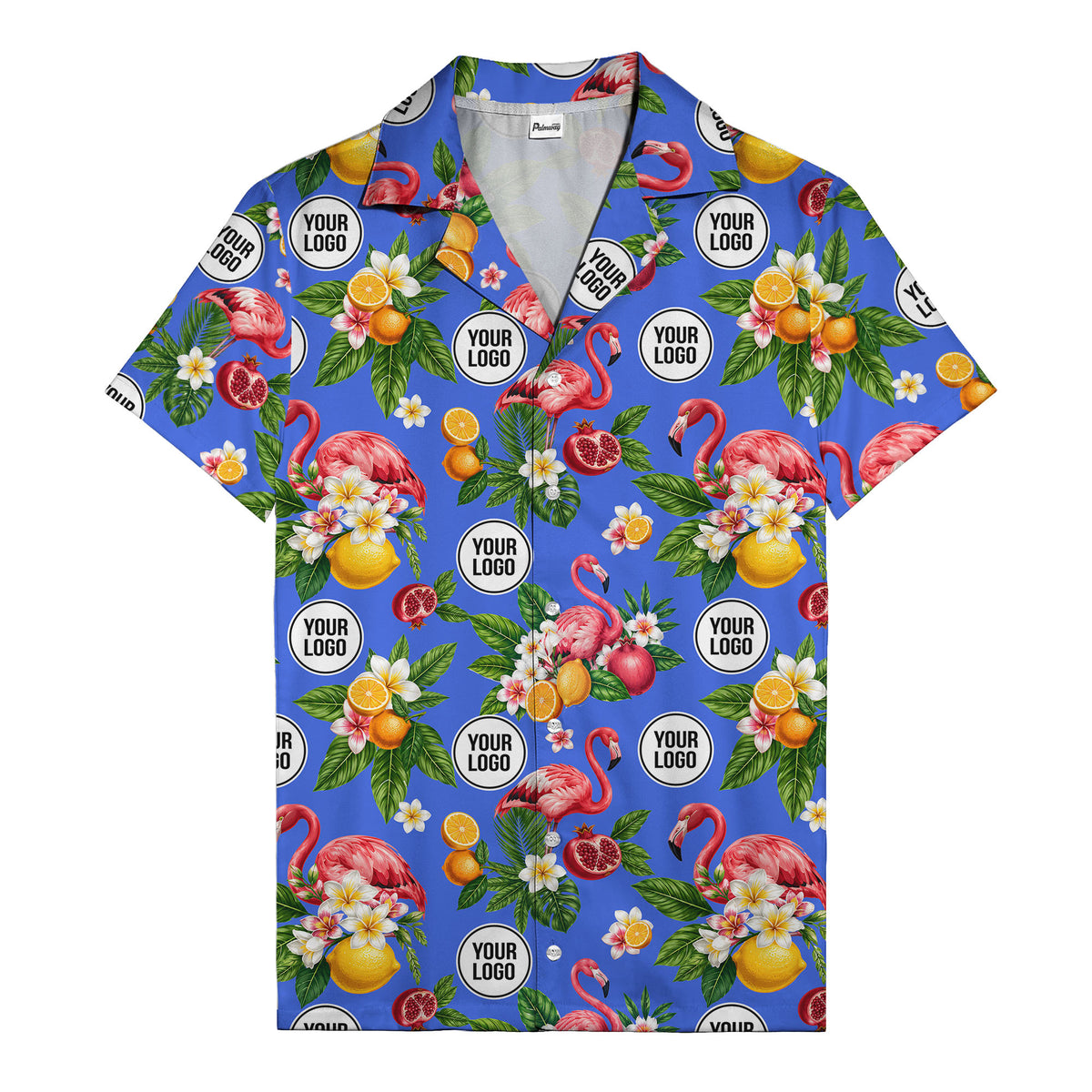 flamingo & pomegranate paradise hawaiian shirt for men