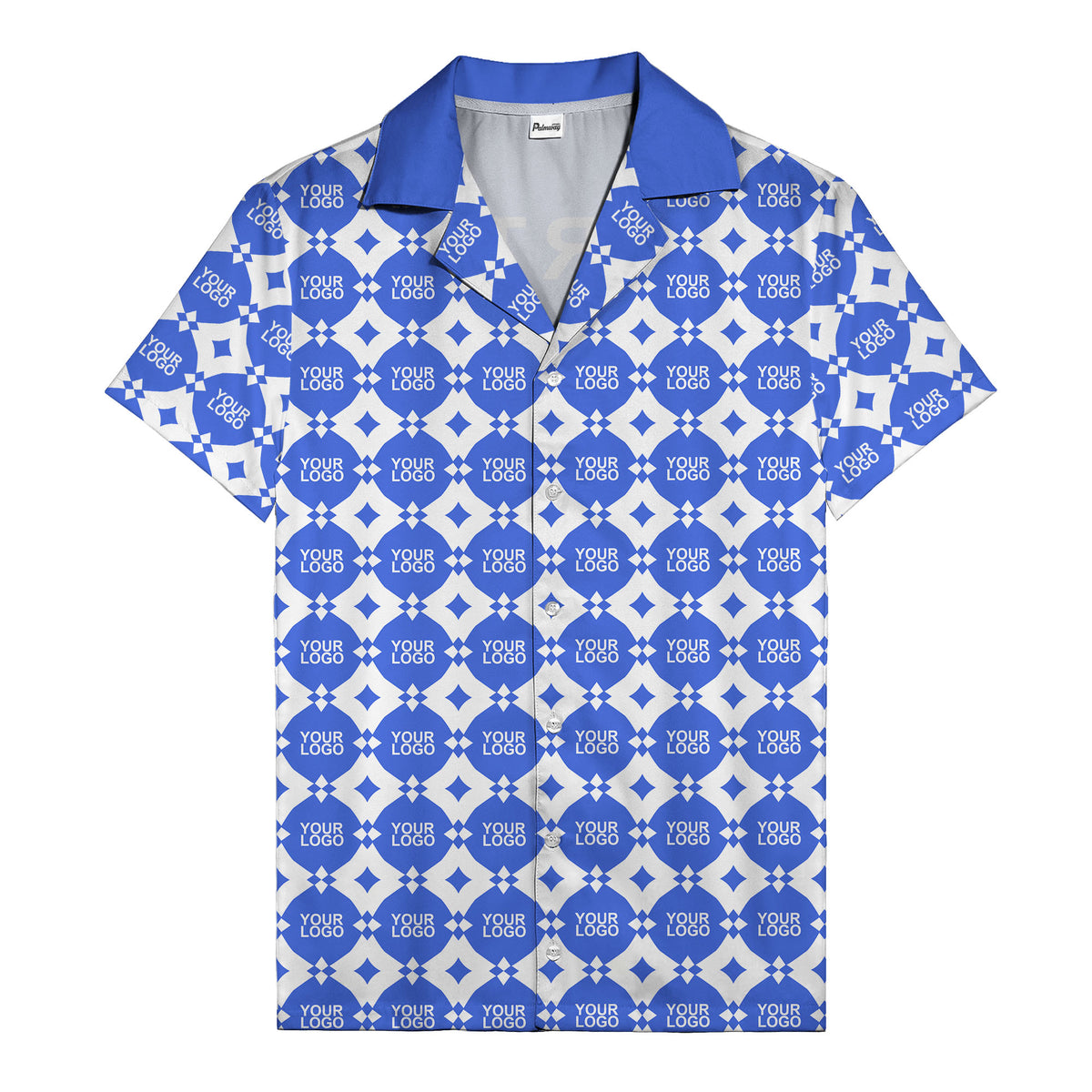 gold mon diamond lattice monogram hawaiian shirt for men