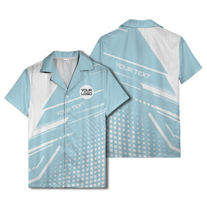 hexagon grid diagonal stripe geometric hawaiian shirt for men
