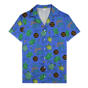 sea turtles & starfish sea you later cartoon hawaiian shirt