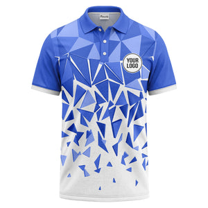 sharp monochrome geometric triangles polo shirt