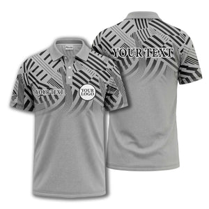bold geometric stripes customizable polo shirt for men