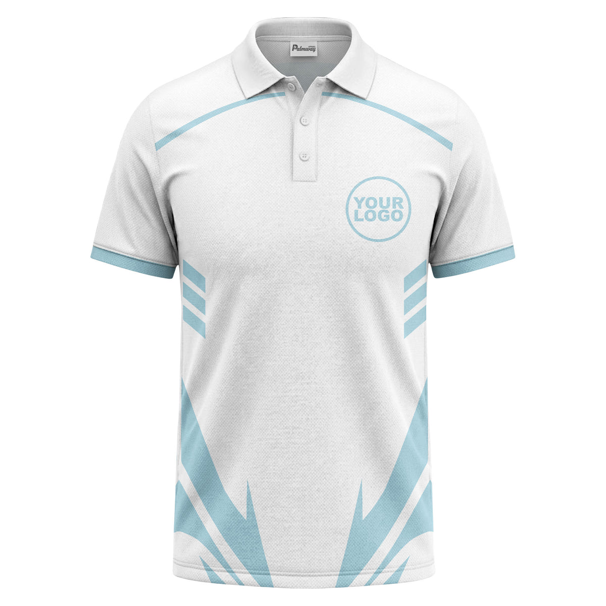 lightning bolt graphic custom logo sporty modern polo shirt
