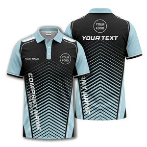 modern chevron stripes personalized logo corporate polo shirt