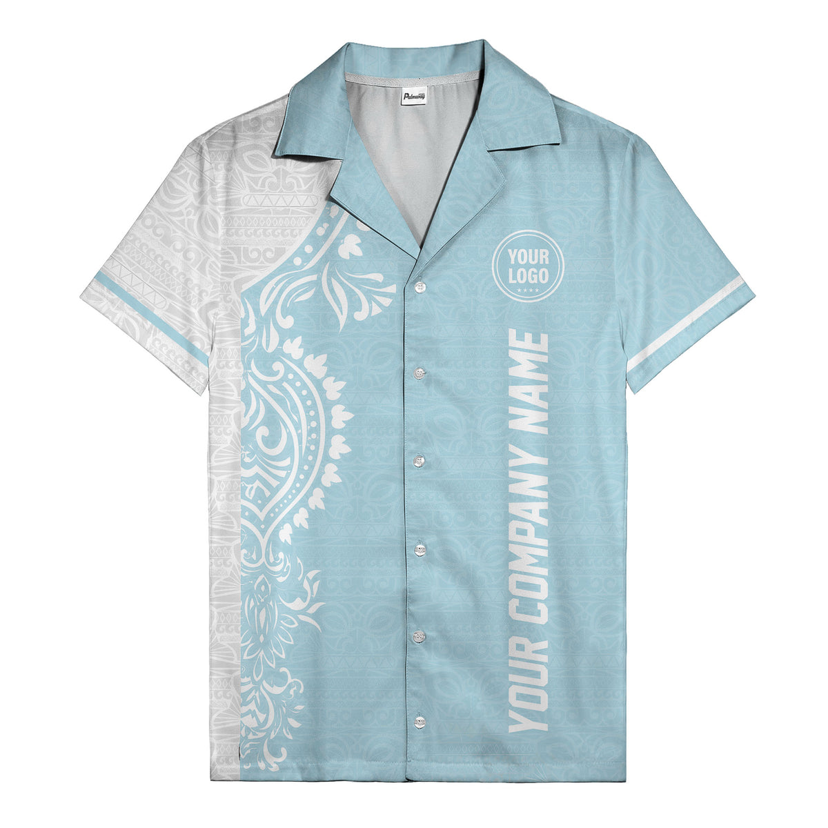 polynesian tribal tattoo motifs black white custom logo hawaiian shirt