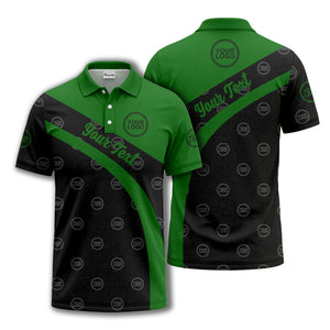 diagonal stripe custom logo golf polo shirt