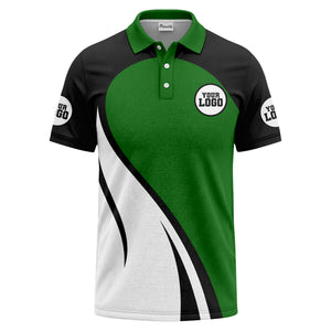 diagonal stripe custom logo modern graphic polo shirt