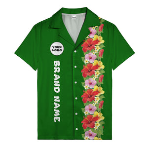 Sunset Hibiscus Explosion Tropical Floral Illustrated Hawaiian Shirt For Men