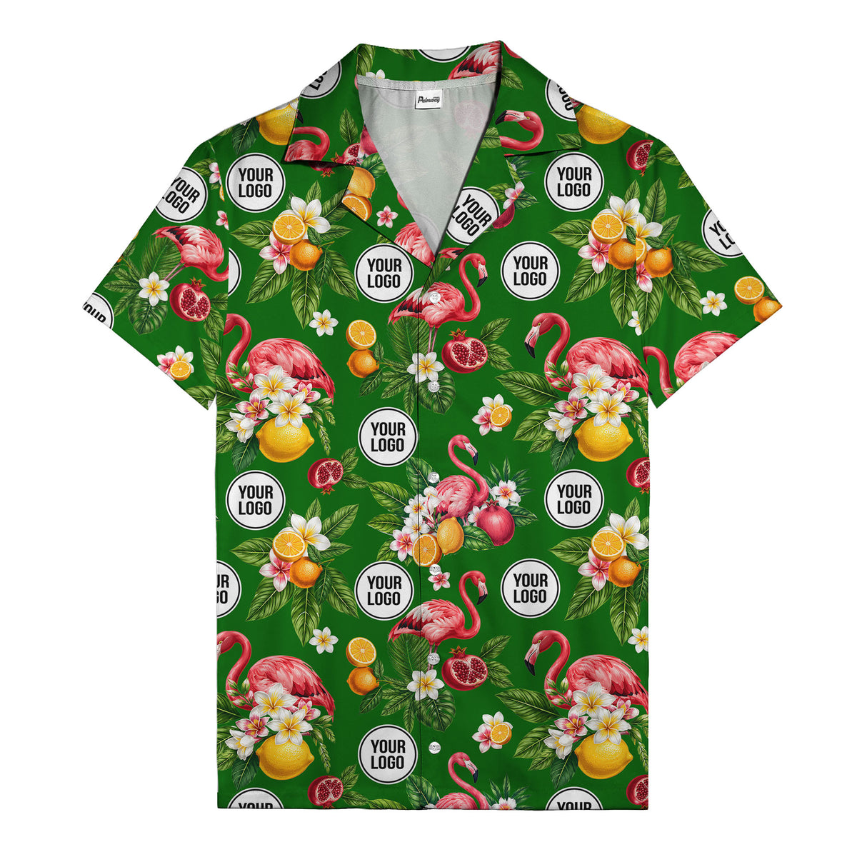 flamingo & pomegranate paradise hawaiian shirt for men