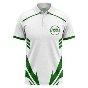 lightning bolt graphic custom logo sporty modern polo shirt