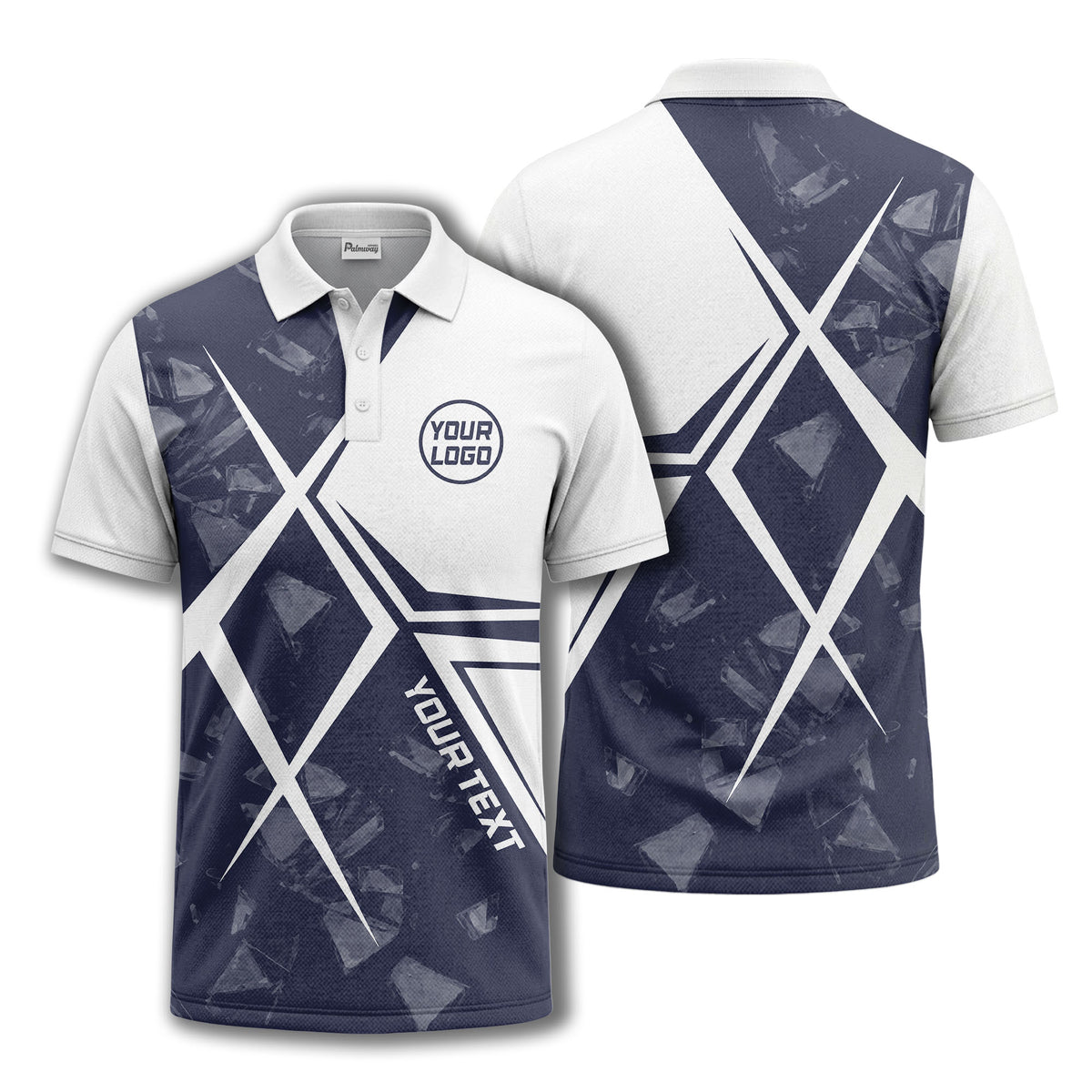 monochrome geometric triangles & abstract shapes modern urban polo shirt