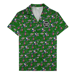 usa bald eagles golf bags fireworks hawaiian shirt for men