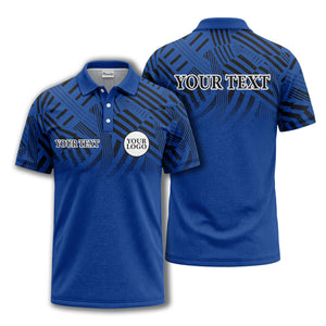 bold geometric stripes customizable polo shirt for men
