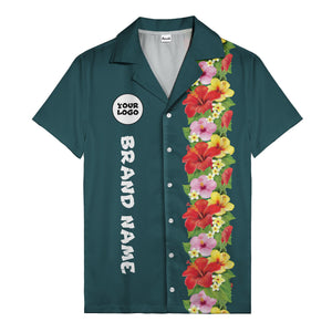 Sunset Hibiscus Explosion Tropical Floral Illustrated Hawaiian Shirt For Men