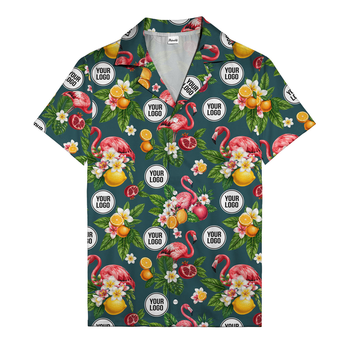 flamingo & pomegranate paradise hawaiian shirt for men