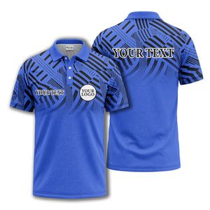bold geometric stripes customizable polo shirt for men