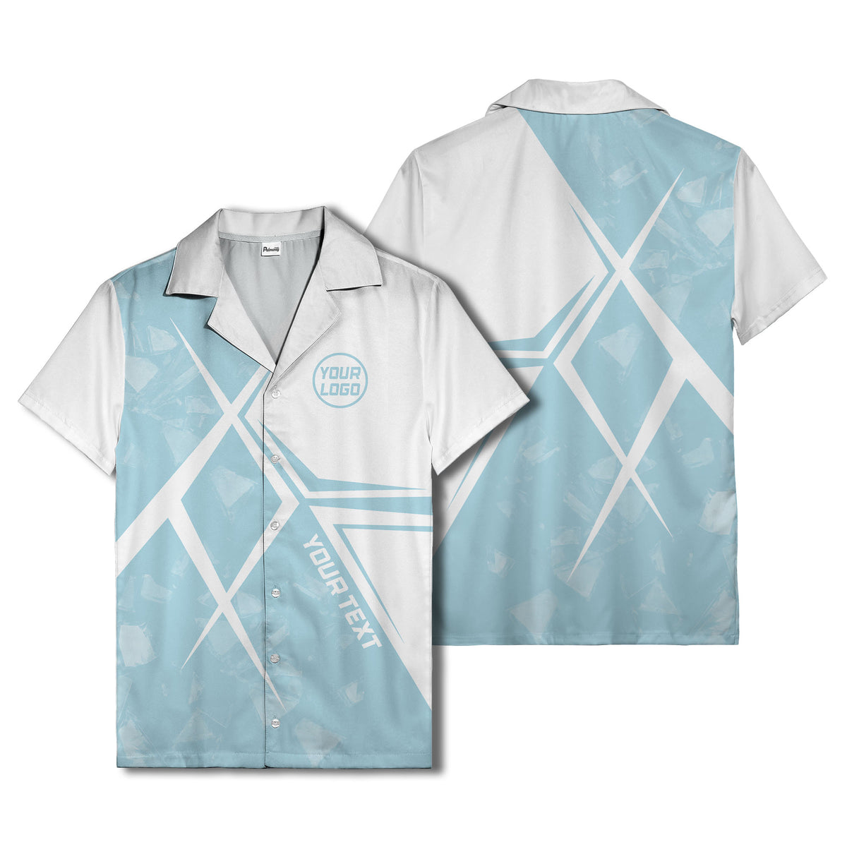 crystal shards & angular lines modern art hawaiian shirt