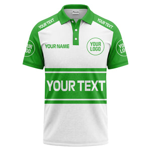 customizable logo & text sport jersey polo shirt for team gear