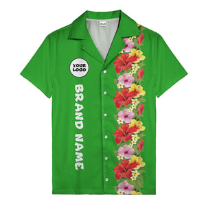 Sunset Hibiscus Explosion Tropical Floral Illustrated Hawaiian Shirt For Men