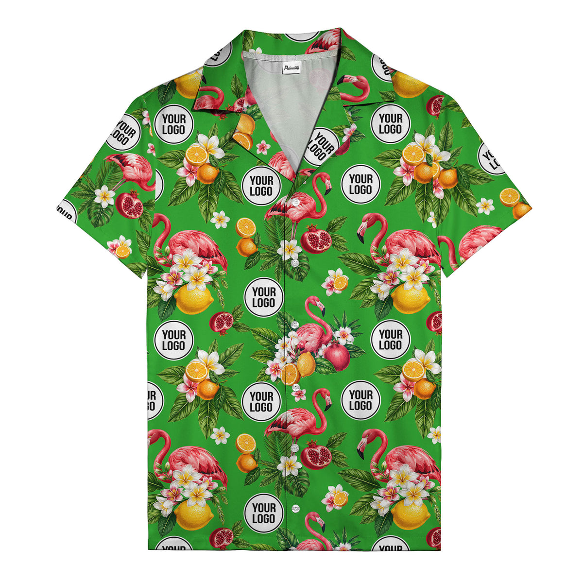 flamingo & pomegranate paradise hawaiian shirt for men