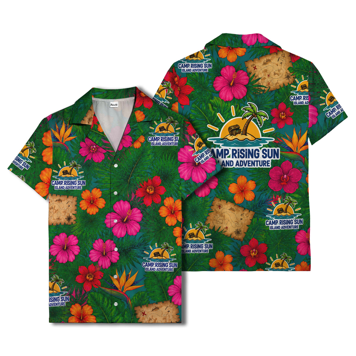 Camp Rising Sun INC Tropical Adventure Hawaiian Shirt