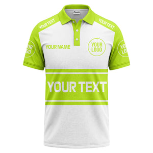 customizable logo & text sport jersey polo shirt for team gear