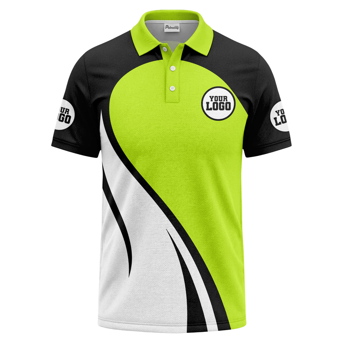 diagonal stripe custom logo modern graphic polo shirt