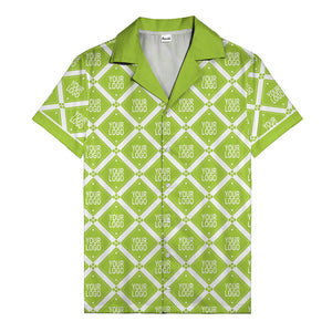 diamond repeat logo geometric hawaiian shirt for men