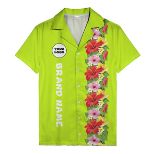 Sunset Hibiscus Explosion Tropical Floral Illustrated Hawaiian Shirt For Men