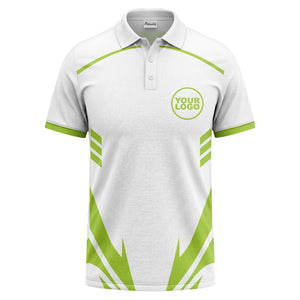lightning bolt graphic custom logo sporty modern polo shirt