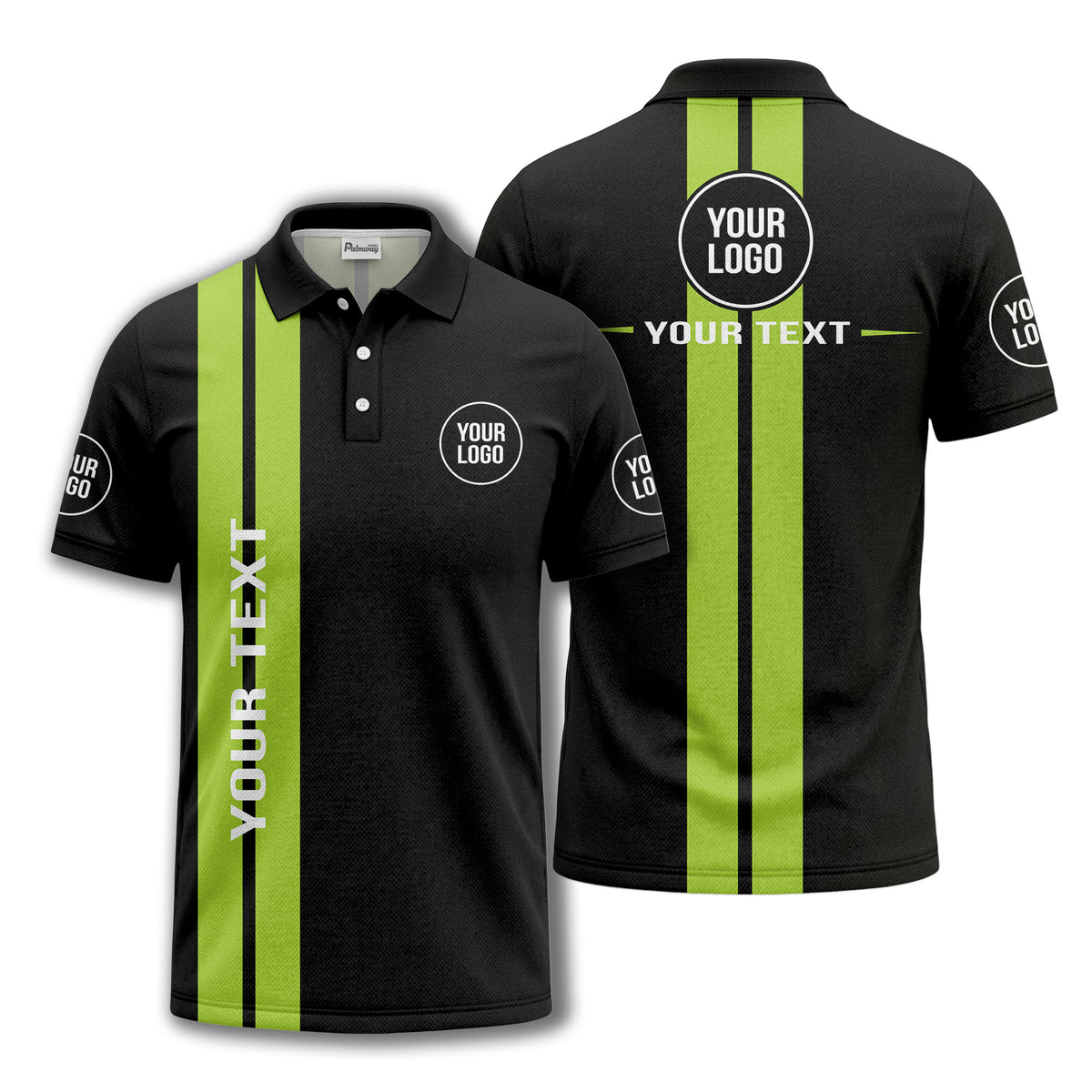 vertical stripe logo custom text polo shirt for modern professionals