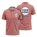 Custom Hummingbird Pattern Golf Polo Shirt – Personalized Logo & Name, Tropical Golf Team & Tournament Apparel