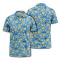 Custom Tropical Floral Golf Polo Shirt – Personalized Logo & Name, Hawaiian Flower Golf Team Apparel