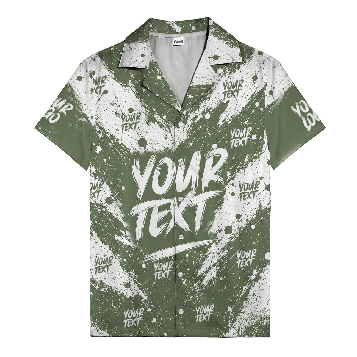abstract splatter paint custom text hawaiian shirt with your text