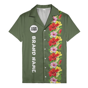 Sunset Hibiscus Explosion Tropical Floral Illustrated Hawaiian Shirt For Men