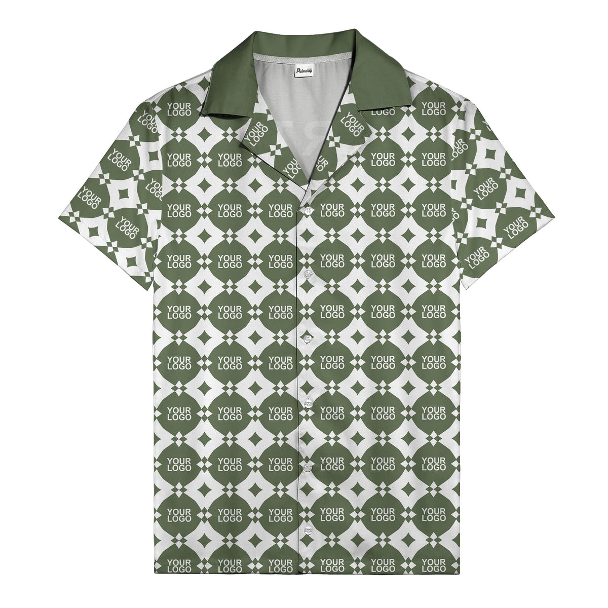 gold mon diamond lattice monogram hawaiian shirt for men