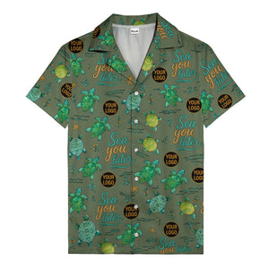 sea turtles & starfish sea you later cartoon hawaiian shirt