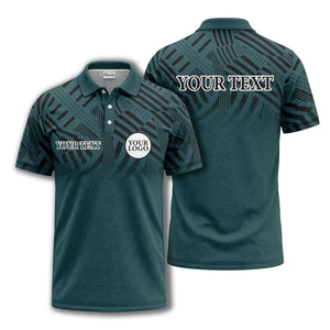 bold geometric stripes customizable polo shirt for men