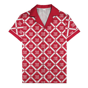 diamond repeat logo geometric hawaiian shirt for men