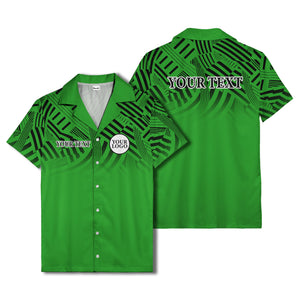 geometric waves & stripes abstract hawaiian shirt for men