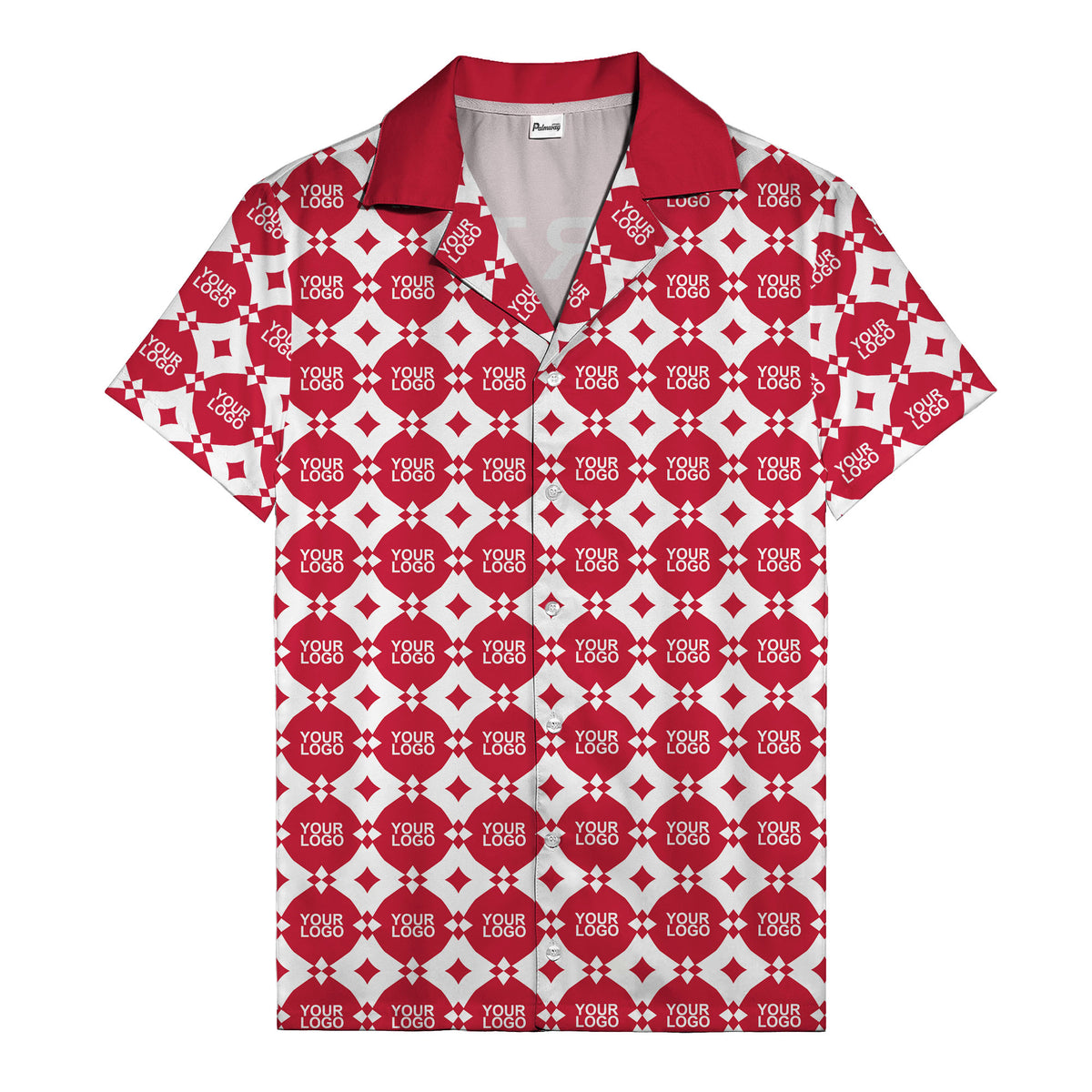 gold mon diamond lattice monogram hawaiian shirt for men