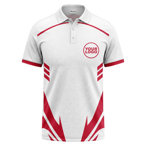 lightning bolt graphic custom logo sporty modern polo shirt