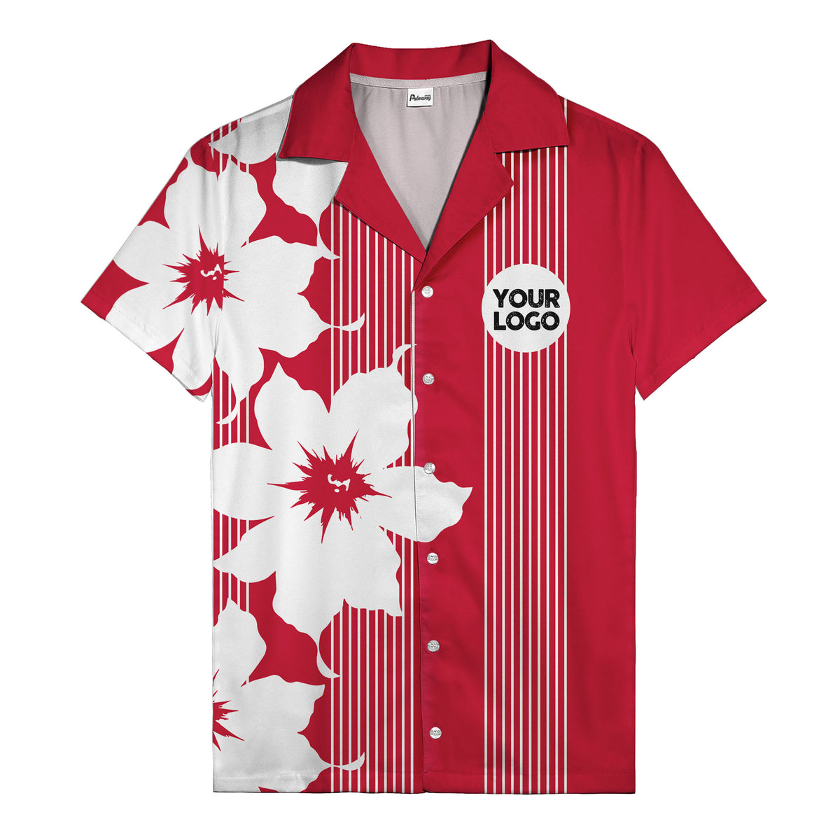 maple leaf & flag stripes patriotic custom multi color hawaiian shirt