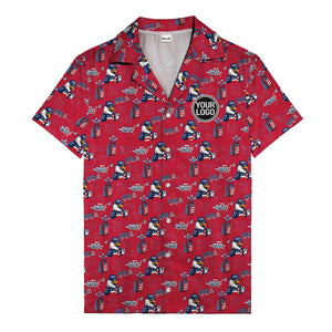 usa bald eagles golf bags fireworks hawaiian shirt for men