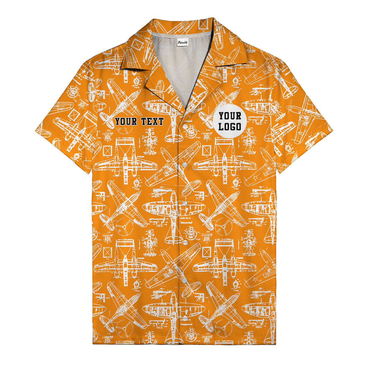vintage airplane blueprint sketches propeller engine hawaiian shirt