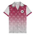 custom logo gradient fade black to white hawaiian shirt