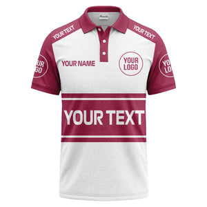 customizable logo & text sport jersey polo shirt for team gear