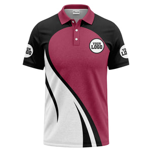 diagonal stripe custom logo modern graphic polo shirt