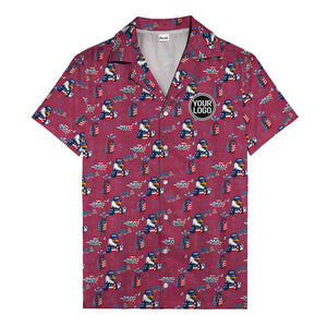 usa bald eagles golf bags fireworks hawaiian shirt for men